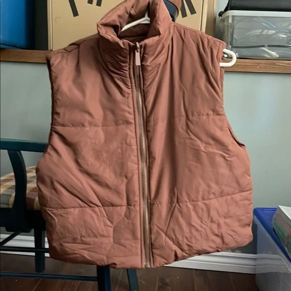 Rust Puffer Vest - Picture 1 of 3